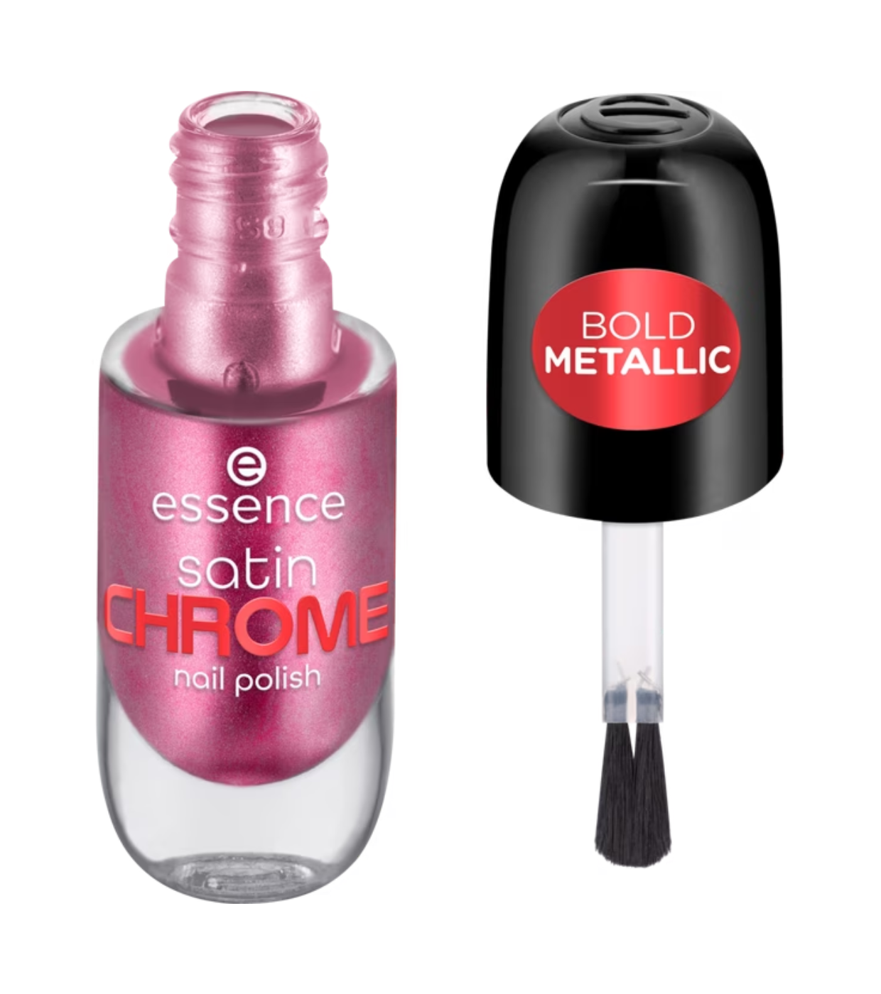Llak për thonjë Essence Satin Chrome, 03 Meta Maroon, 8 ml