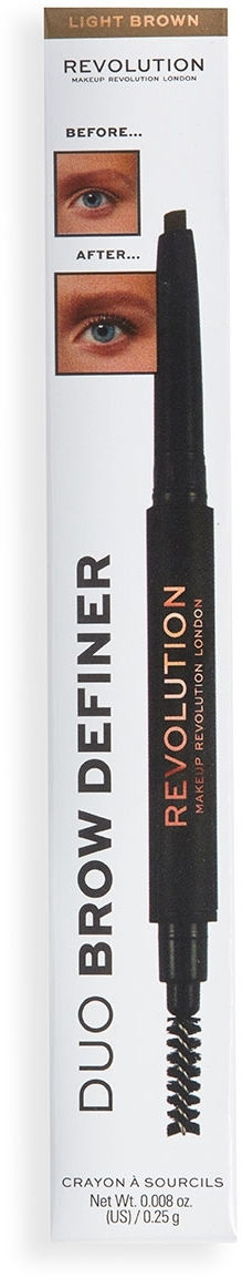 Laps për vetulla Revolution Duo Brow Definer, Light Brown, 0.25 g