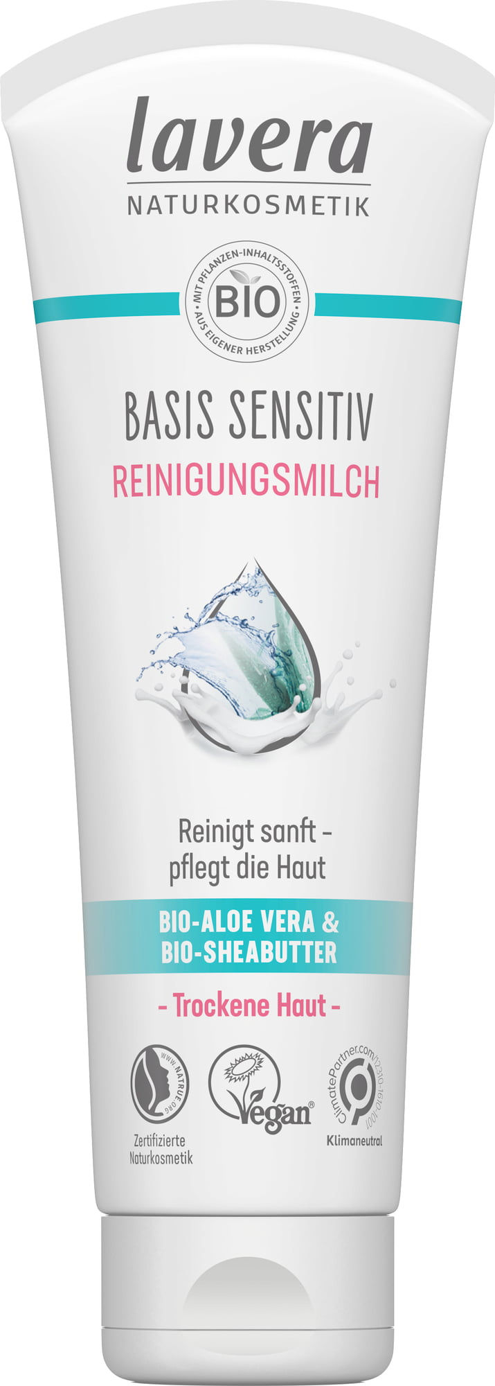 Qumësht pastrues Lavera basis sensitive, 125 ml