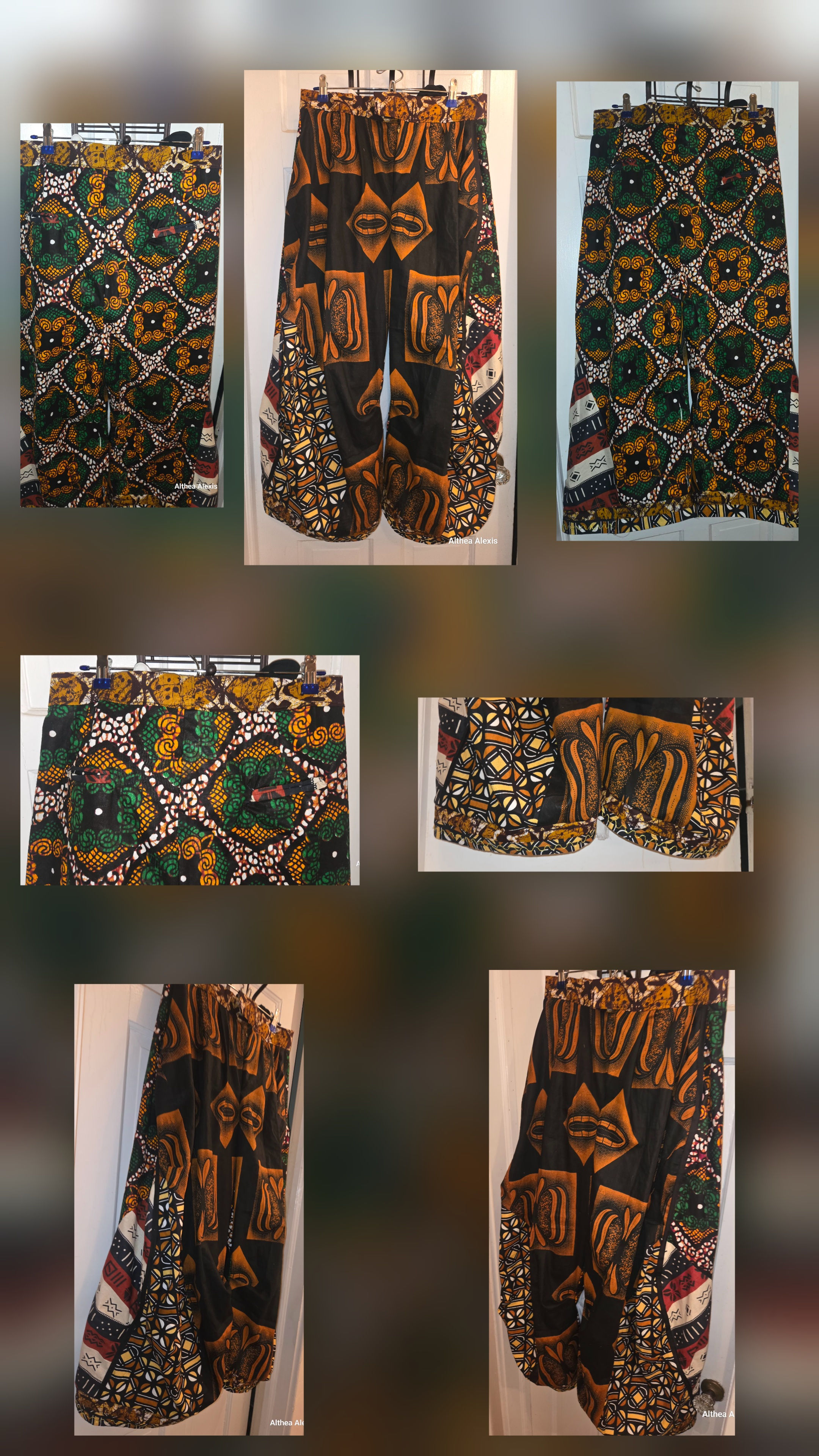 Patchwork Balloon Barrel Pants -Cropped
