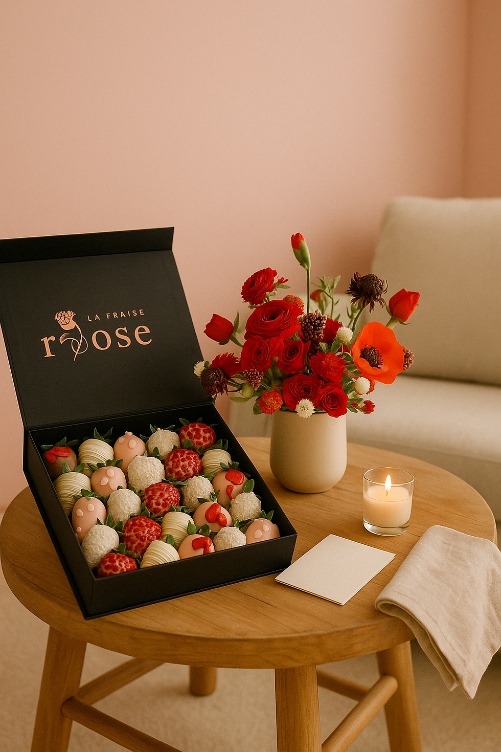 la fraise rose chocolate strawberries same day delivery flowers vancouver shop gifts 1