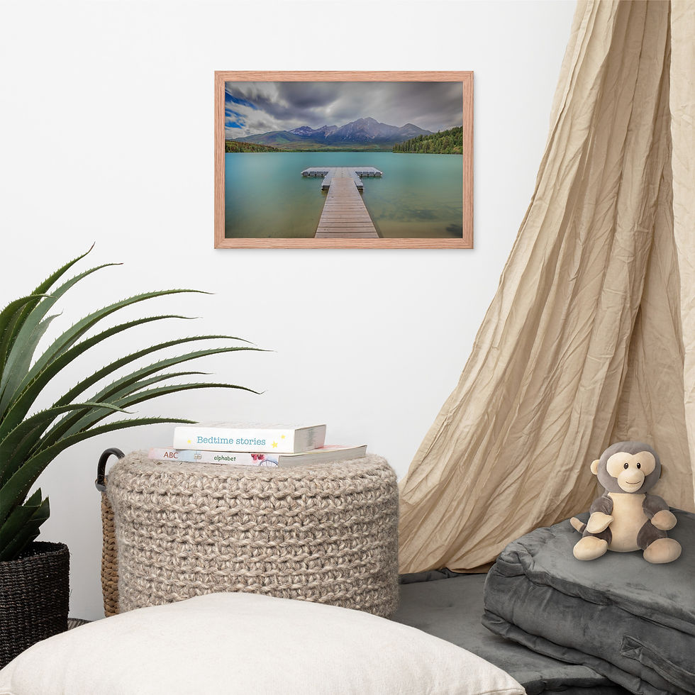 Thumbnail: Framed poster - Pyramid Lake - Jasper National Park - Canada