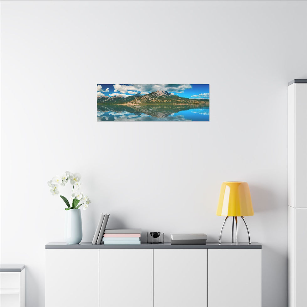 Thumbnail: Jasper Lake - Stretched Canvas Art, Nature Wall Decor, Scenic Landscape Print