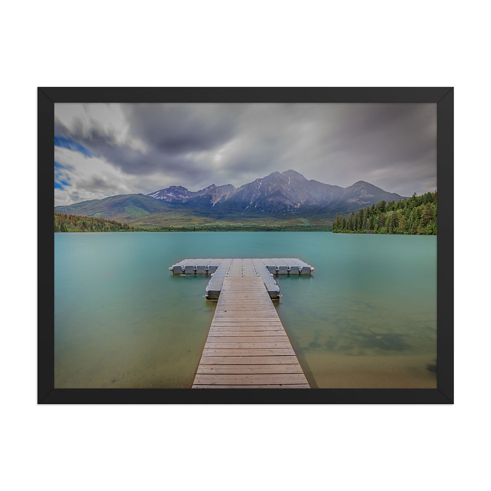 Thumbnail: Framed poster - Pyramid Lake - Jasper National Park - Canada