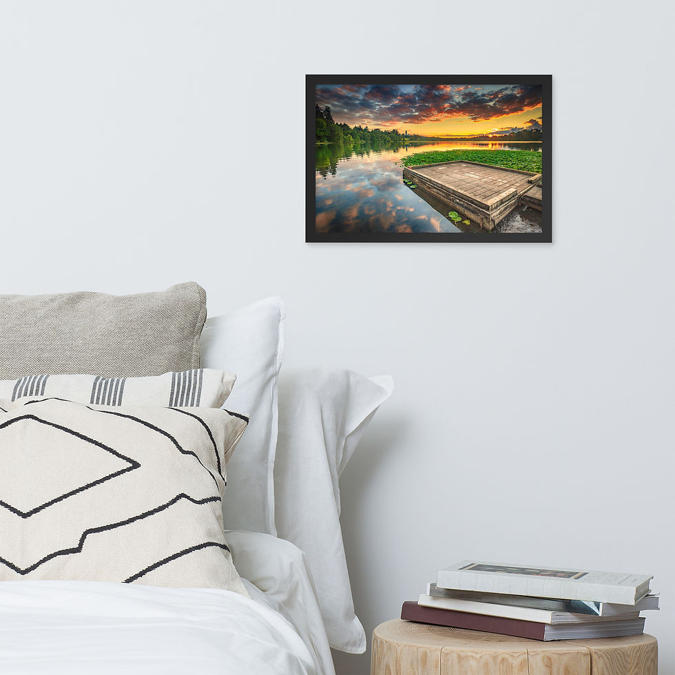 Thumbnail: Framed poster - Deer Lake Park - Burnaby, British Columbia - Canada