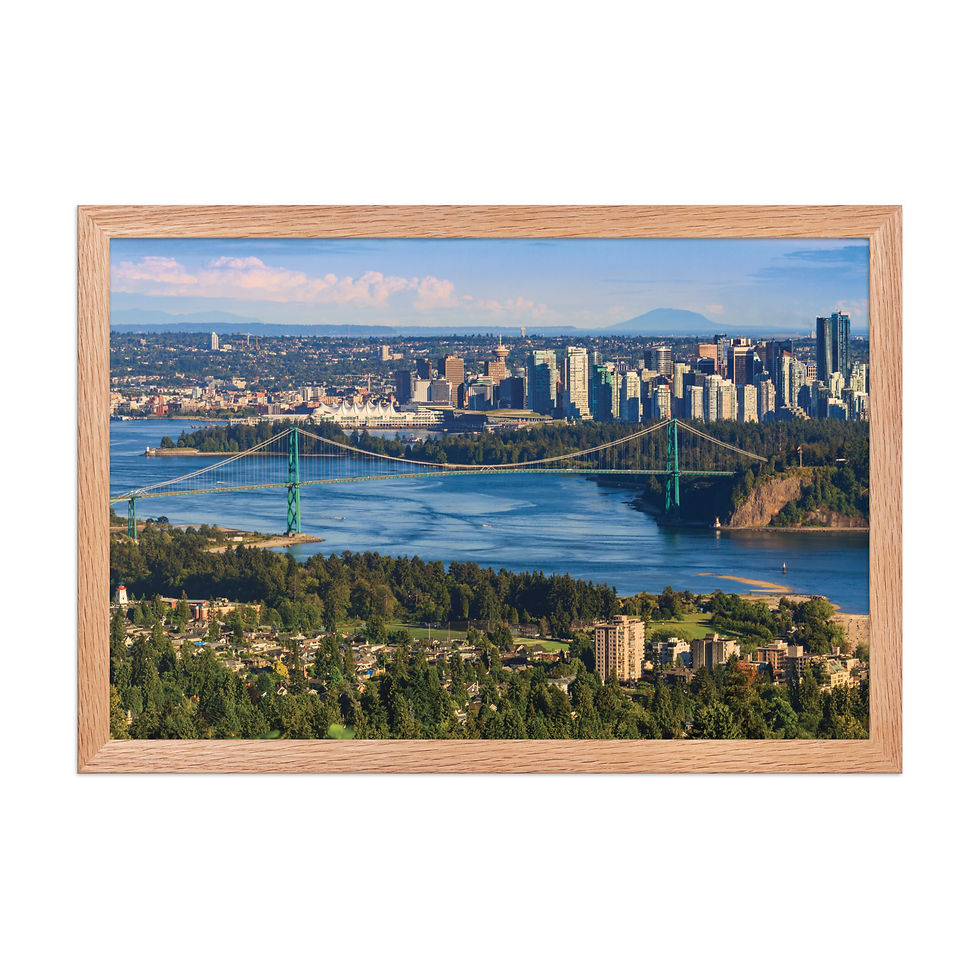 Thumbnail: Framed poster - Lions Gate Bridge - Vancouver - Canada
