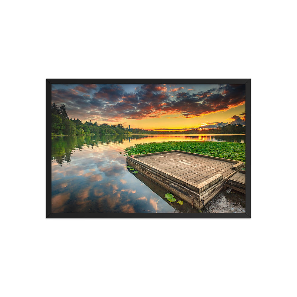 Thumbnail: Framed poster - Deer Lake Park - Burnaby, British Columbia - Canada