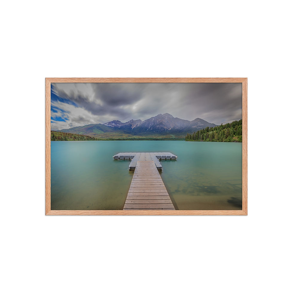 Thumbnail: Framed poster - Pyramid Lake - Jasper National Park - Canada