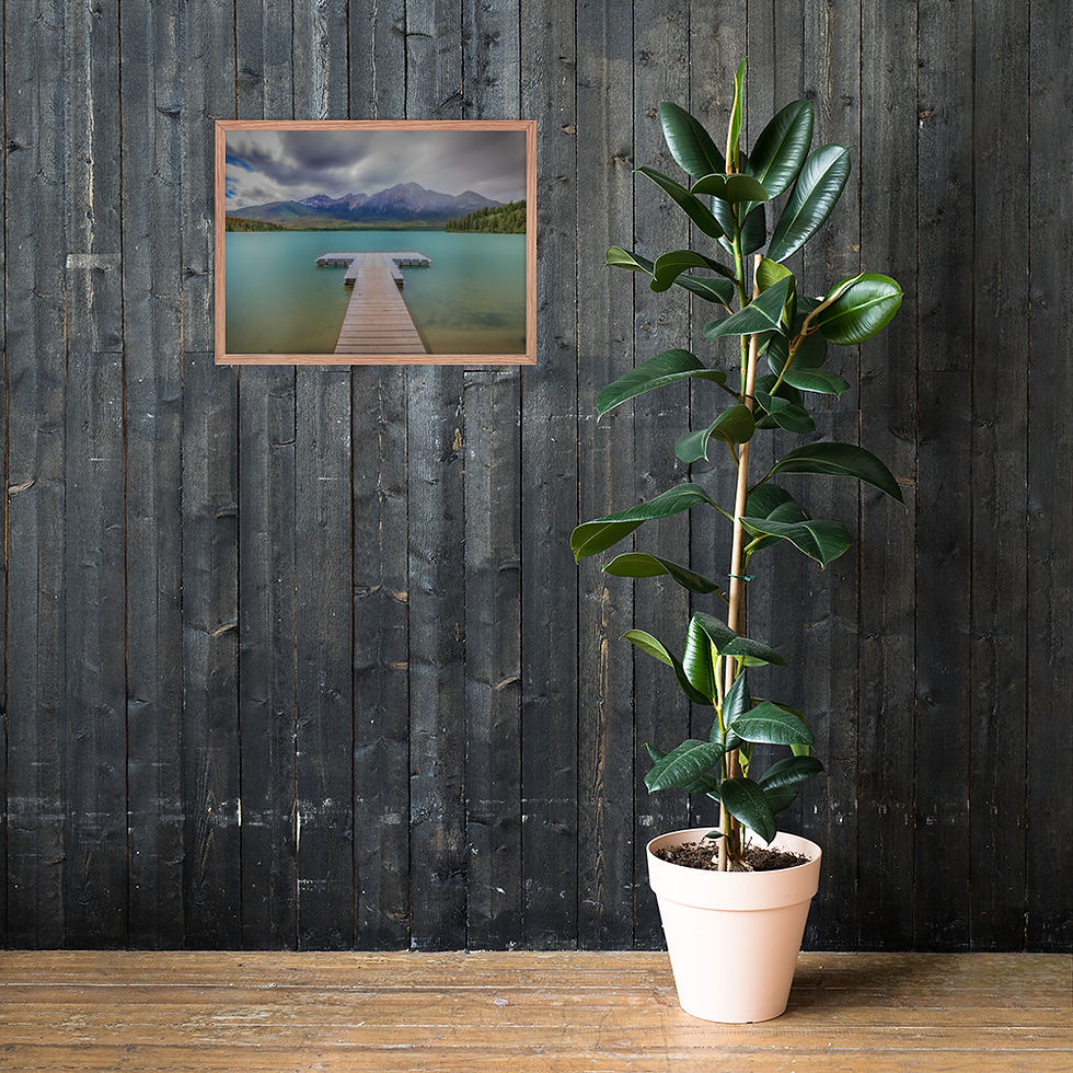 Thumbnail: Framed poster - Pyramid Lake - Jasper National Park - Canada