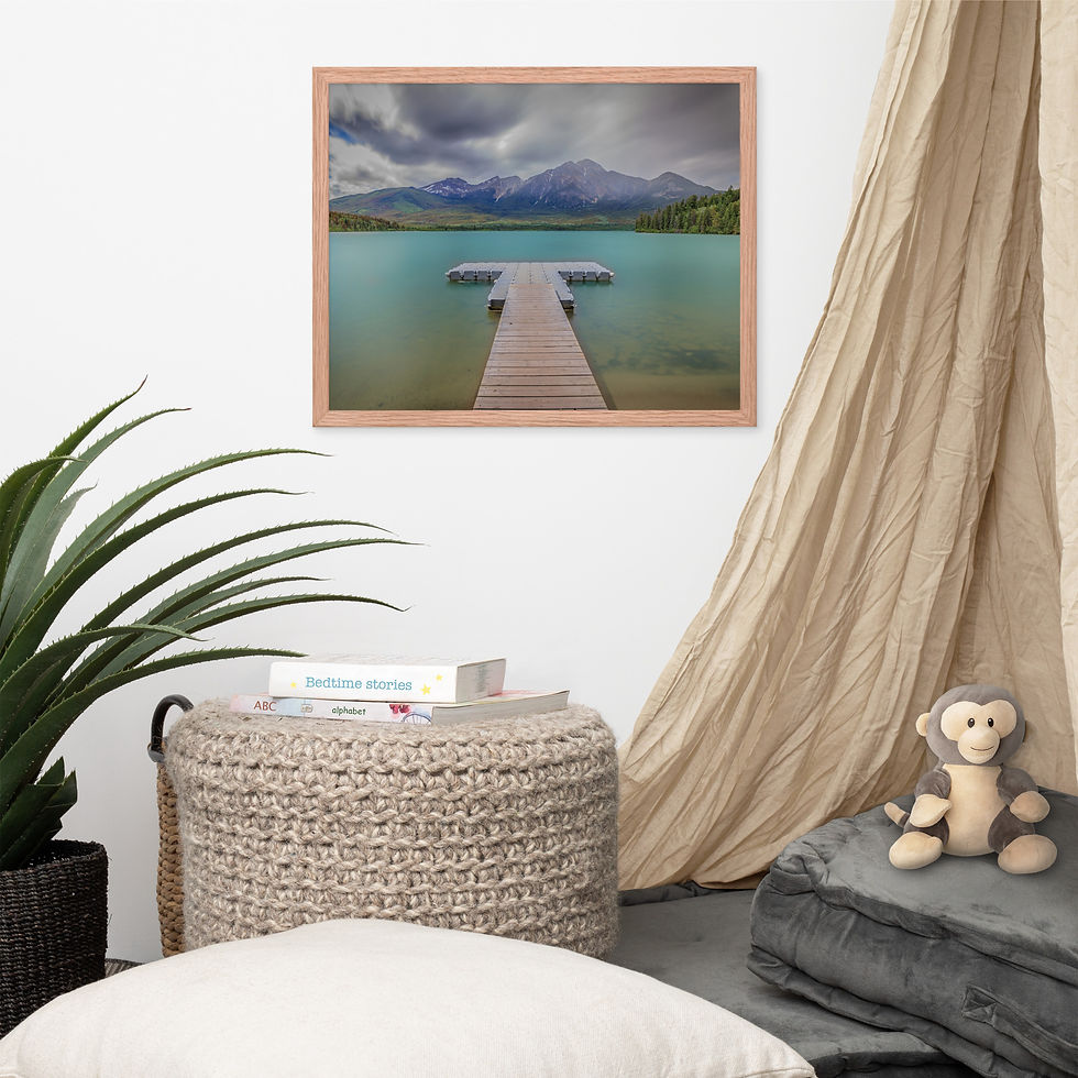 Thumbnail: Framed poster - Pyramid Lake - Jasper National Park - Canada