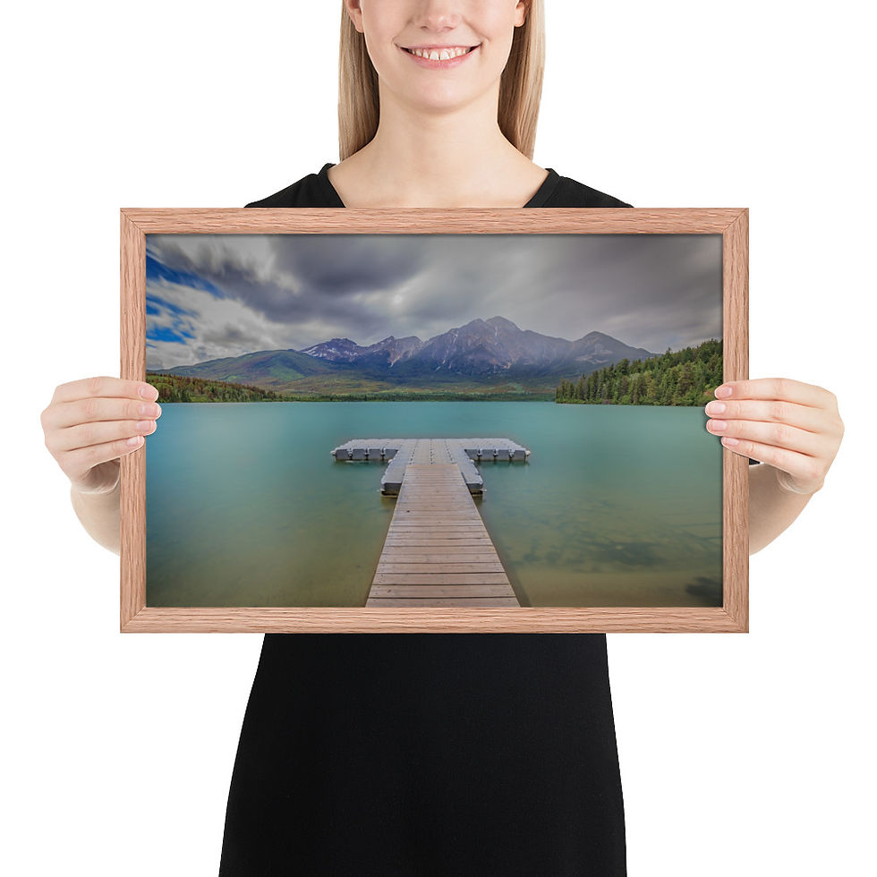 Thumbnail: Framed poster - Pyramid Lake - Jasper National Park - Canada