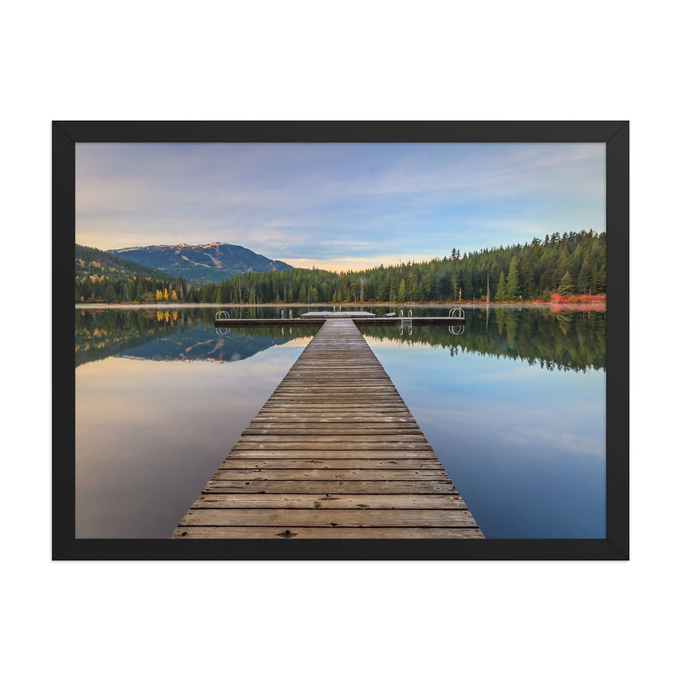 Thumbnail: Framed poster - Lost Lake Dock -Whistler, British Columbia, Canada