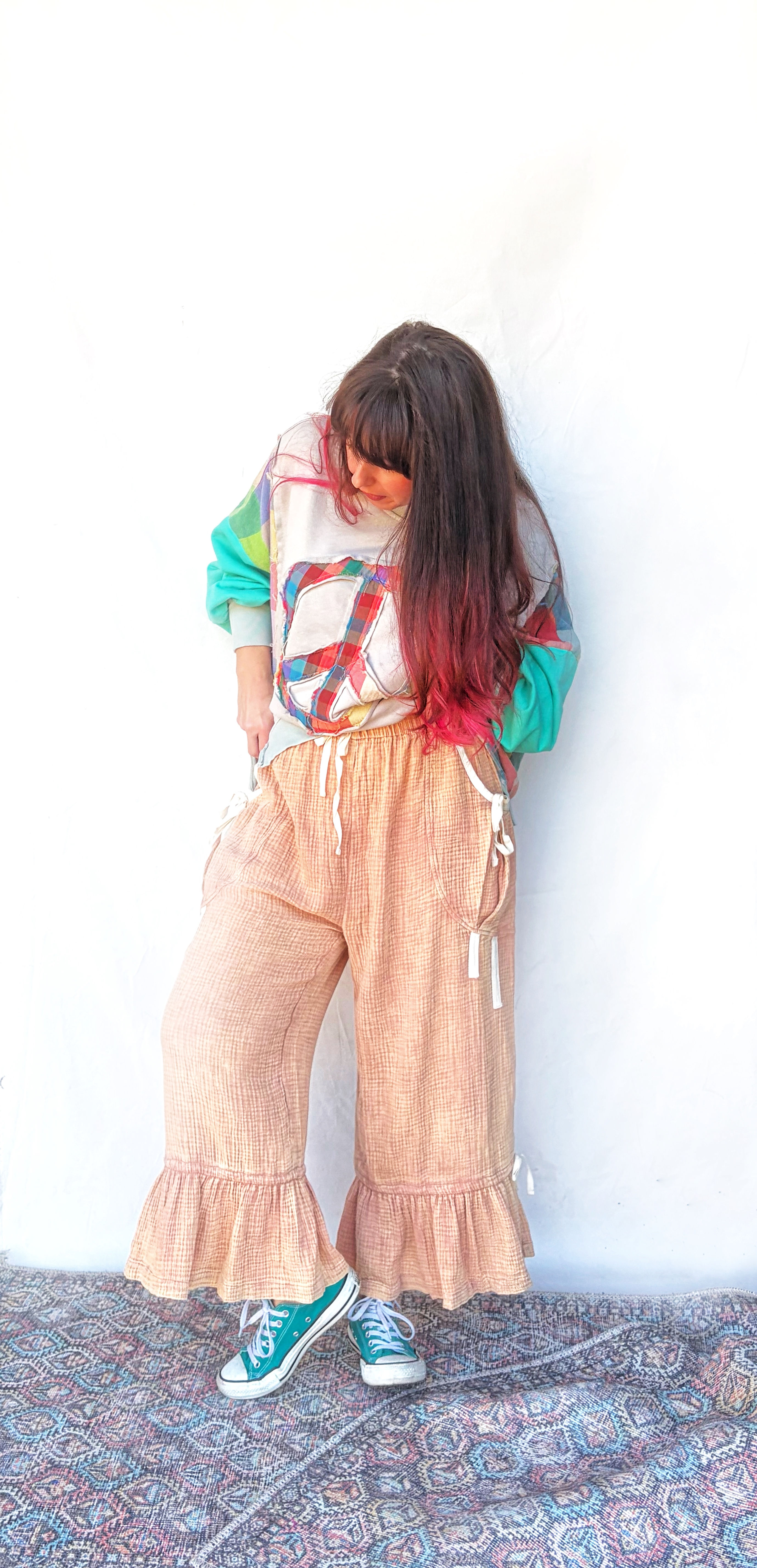 SIENNA RUFFLE WASHED PANTS