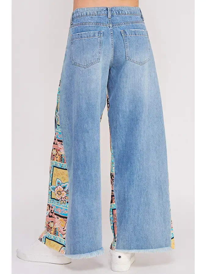 Thumbnail: WIDE LEG FABRIC FLARE JEAN PLUS