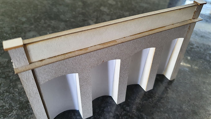 Laser cut parts for  Scalescenes Arched retaining wall R013a kit arch section
