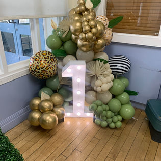 5-foot LED light-up number and letter marquee sign with bright glowing bulbs, perfect for parties and events