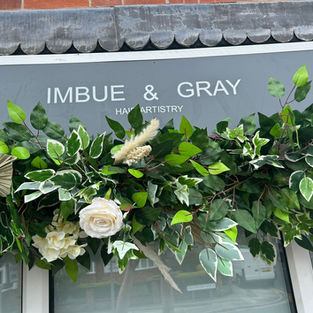 flower and floral arrangement for shop sign shop front