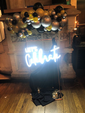 Branded corporate event balloon decor and styling