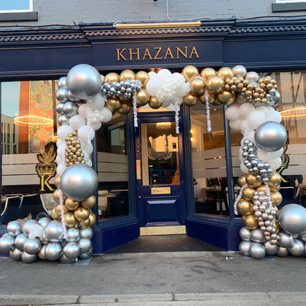 Branded corporate event balloon decor and styling