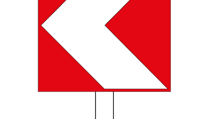 FIGURA II 395 ART. 33

DELINEATORE MODULARE DI CURVA PROVVISORIA