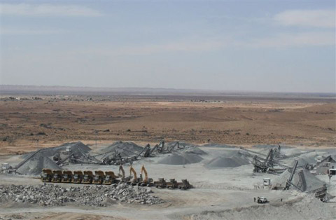 Libia - Produzione ballast per Ferrovie Cava di Gharian