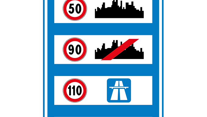 FIGURA II 352 ART. 135

LIMITI DI VELOCITÀ GENERALI