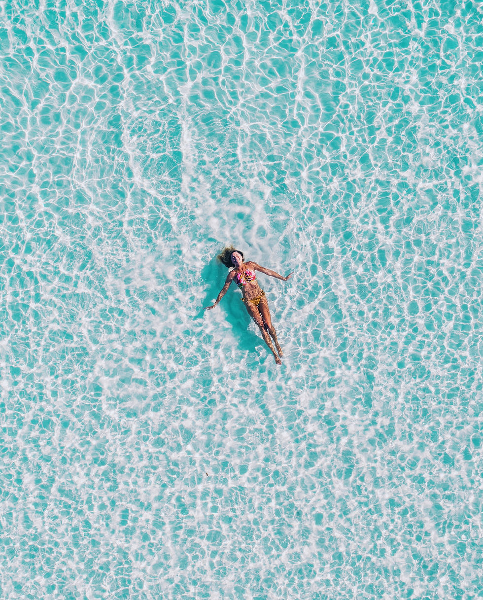 Woman Floating Peacefully