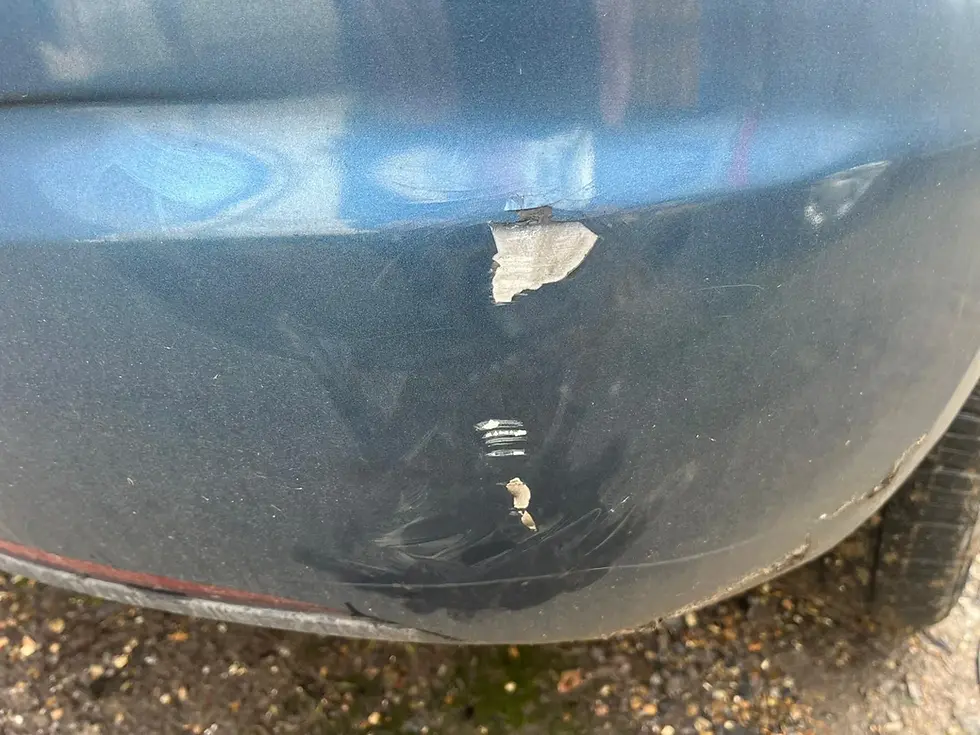 Deep car paint chip
