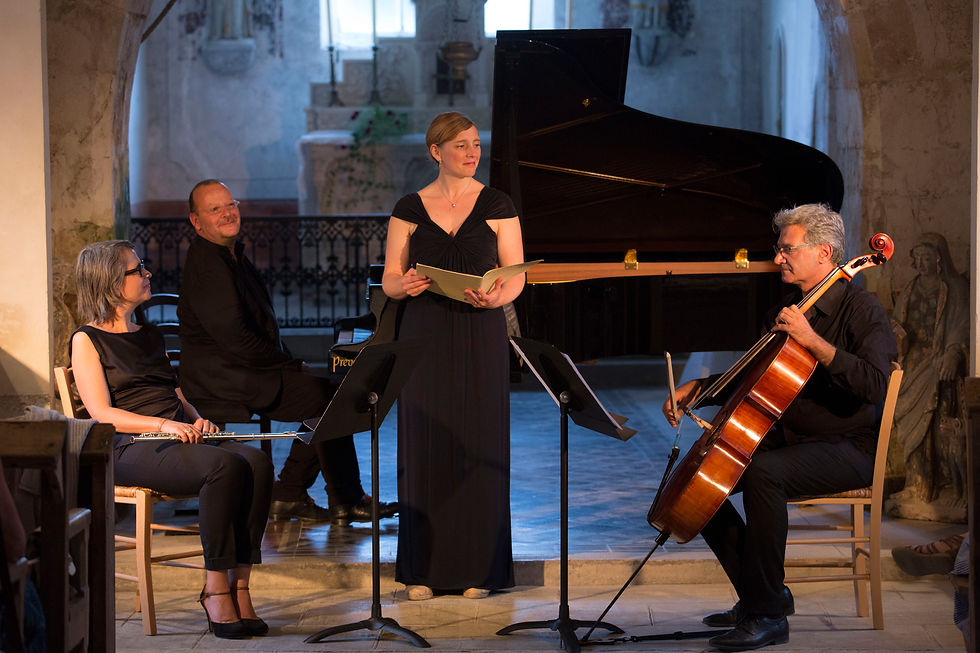 Sophie Deshayes, David Chevalier, Anna Wall et Paruyr Shahazizian MeT 2019 Église de Junay