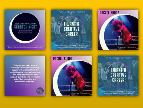 Social Media Marketing - Purple Moon Drama Templates