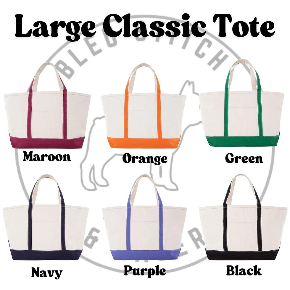 Thumbnail: Personalized Canvas Tote Bag, Embroidered Name Tote, Custom Beach Bag