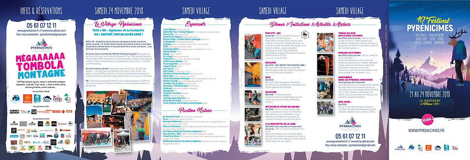 Pyrénicimes 2018 - Programme - verso