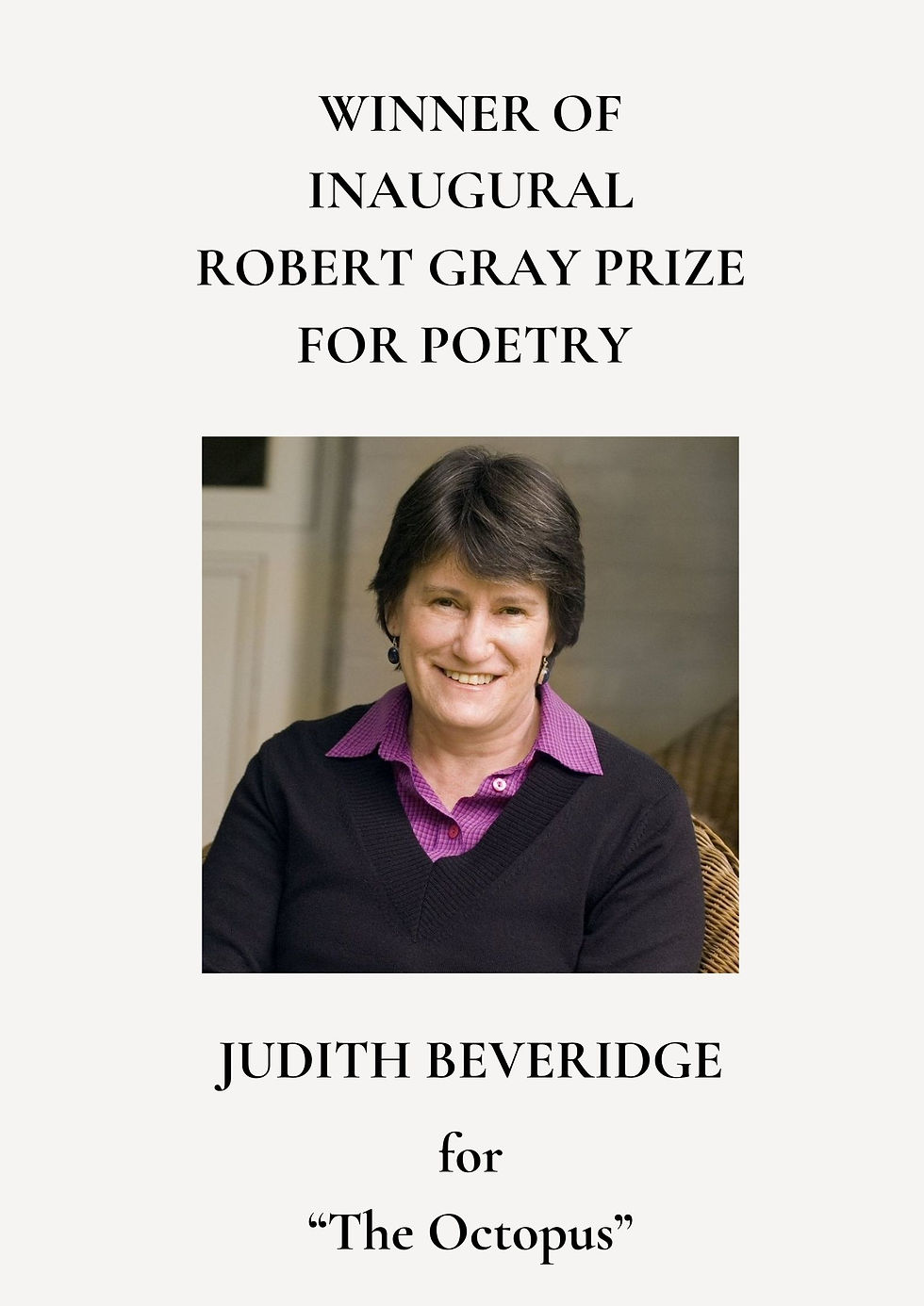 Robert Gray Prize for Poetry: Winner
