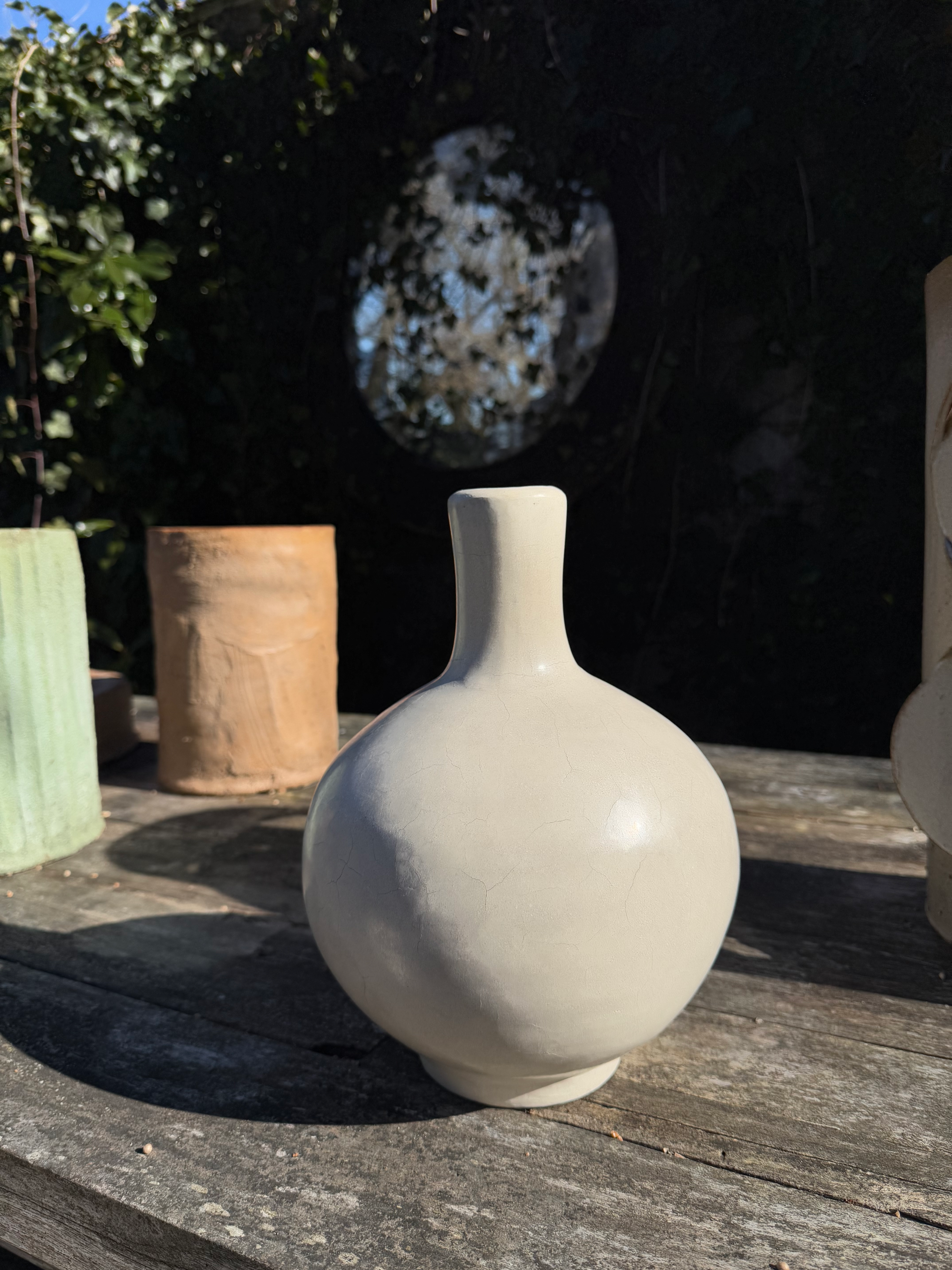 Handmade Moroccan Pottery in Ivory