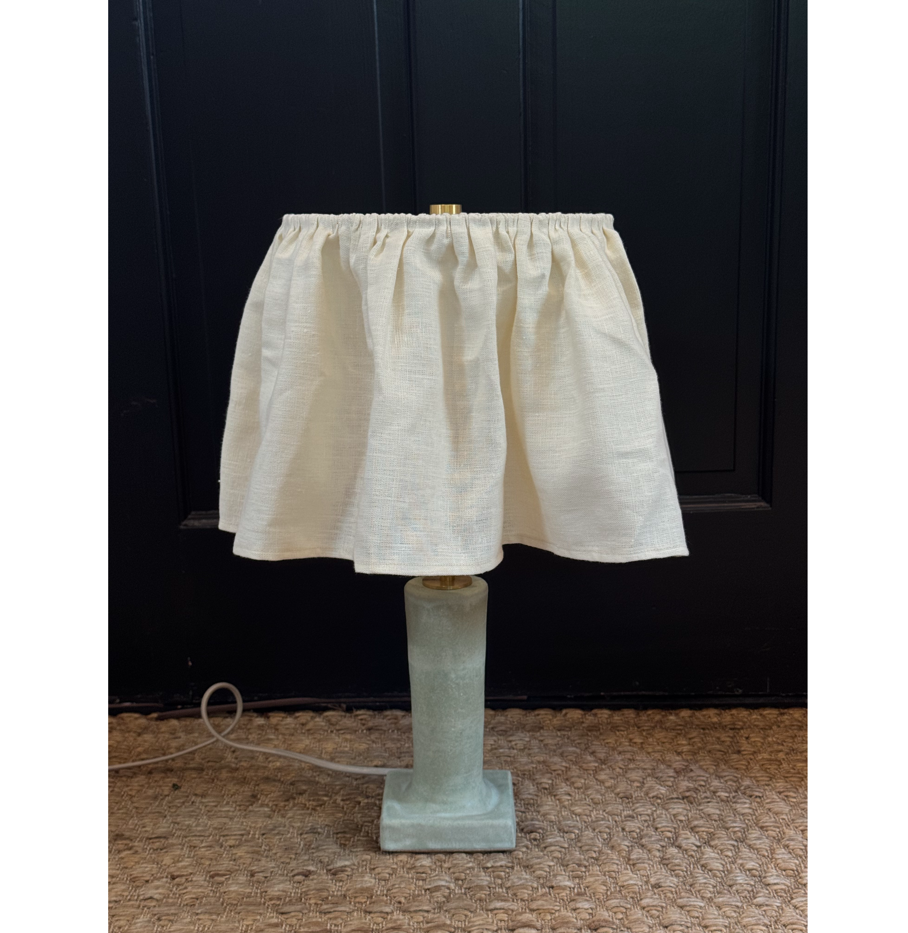 Curtain Lamp in a Light Blue Glaze