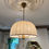 Thumbnail: Vintage Fabric Dome Pendant