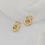 Miniature : Gold Plated/Silver Plated Double Hoop Stud Earrings