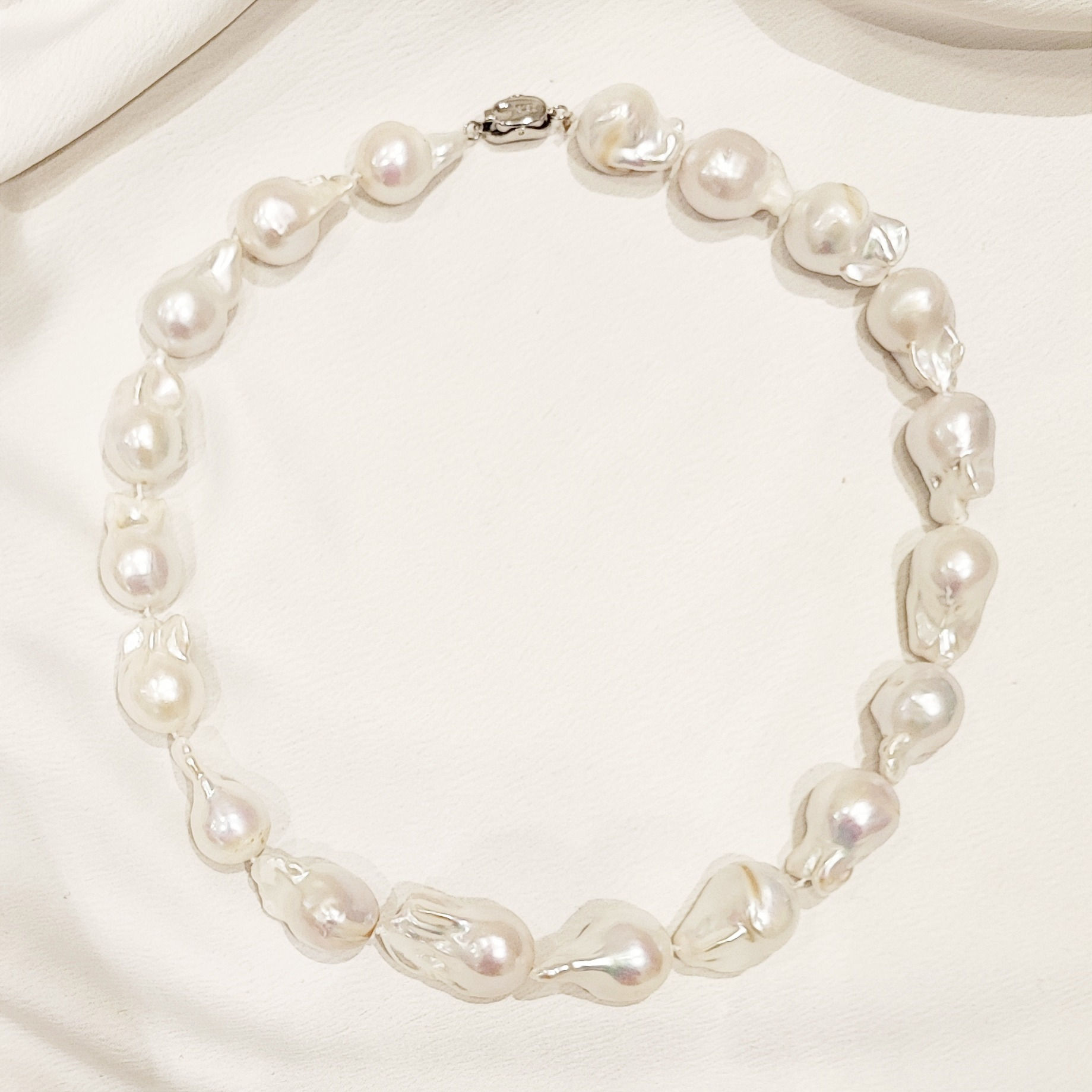 Retro Baroque Multi Large Freshwater Pearl Necklace
