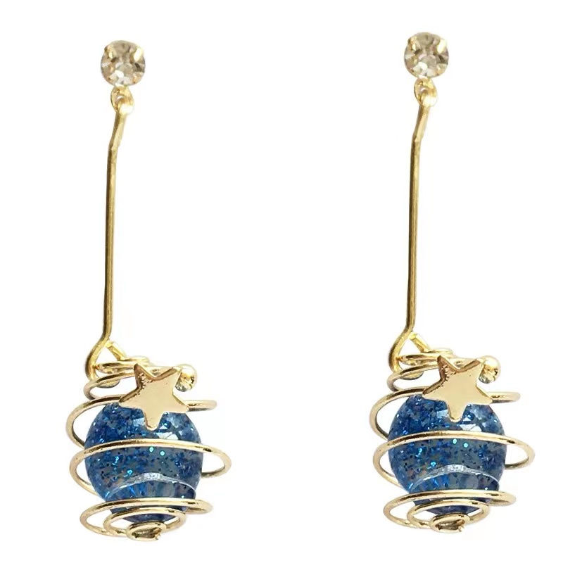 Pendientes de moda Blue Planet Long Strick