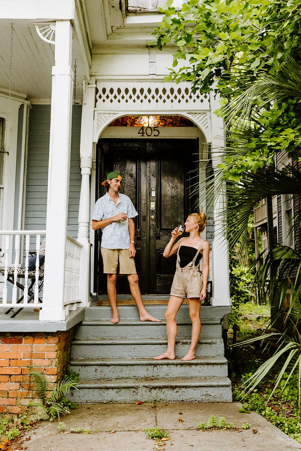 Porch Engagement Session In Savannah Georgia