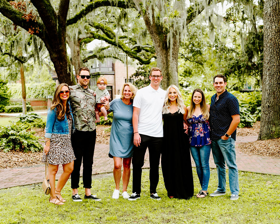 Family Photo in Lafayette Square in Savannah