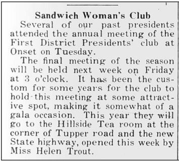 1935 article in the Cape Cod Times