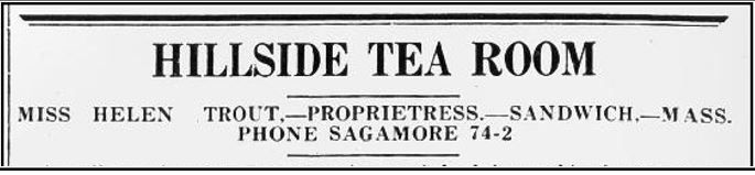 Advertisement from the Cape Cod News, 1936