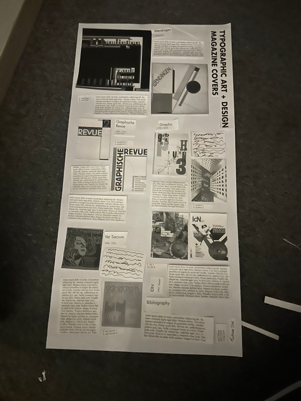 Physical mockup/layout experiments