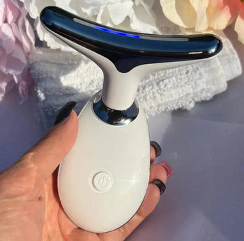 Thumbnail: Beauty Facial Massager, 7 Color Wavy Acne Beauty Microcurrent Facial Device Skin