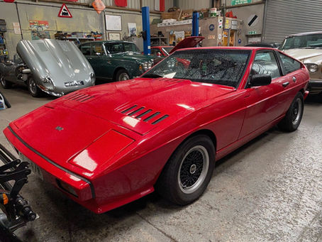 TVR Tasmin back in the workshop