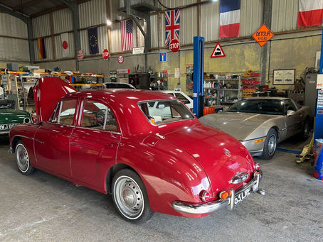 MG ZA & Corvette in the workshop
