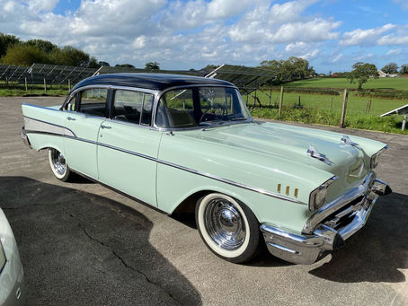1957 Chevrolet Bel Air in the workshop