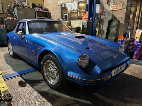 TVR S3 in the workshop