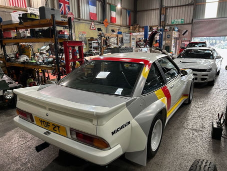 Opel Manta SR in the workshop